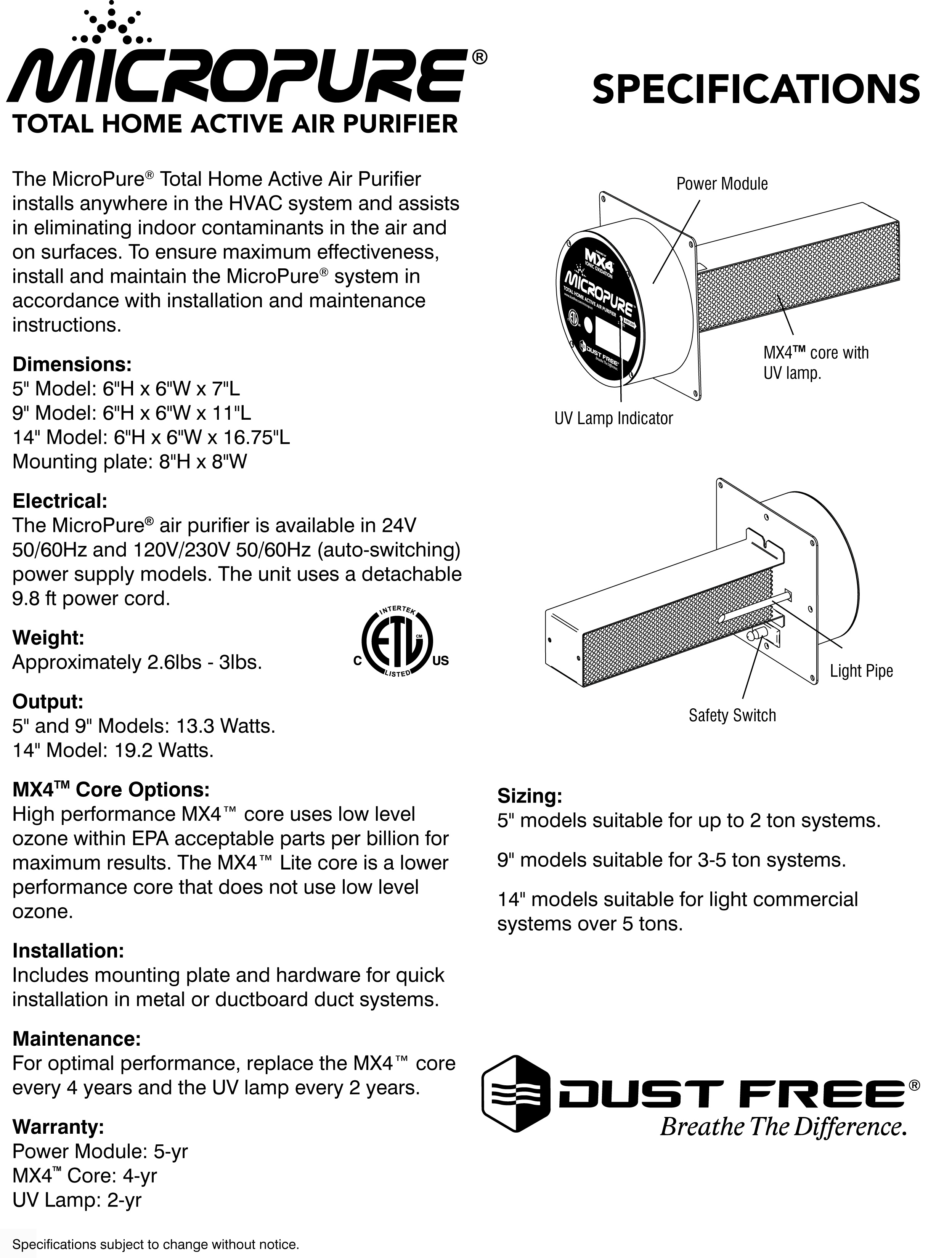 MicroPure MX-4 Total Home Active 9